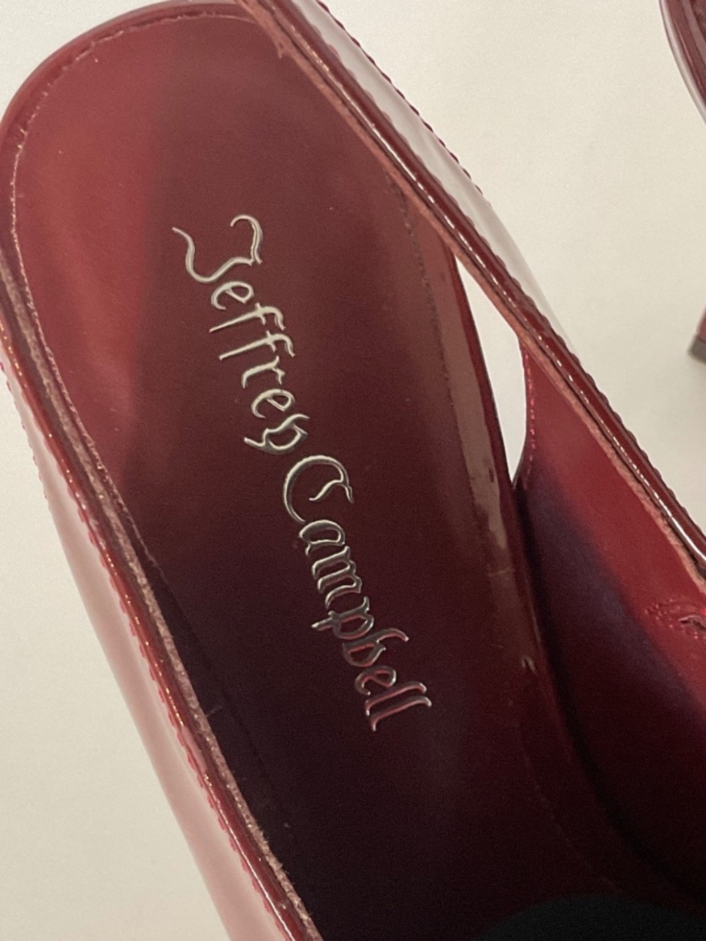 JEFFREY CAMPBELL Alimony Slingback Pump in Dark Wine Patent Size 7 - Picture 10 of 10